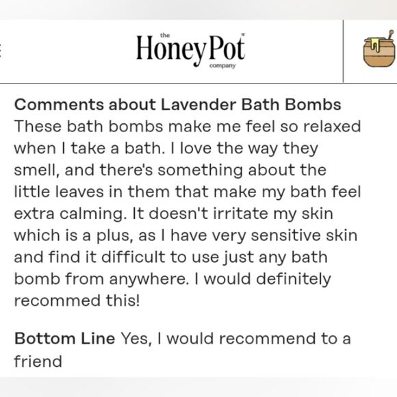 The Honey Pot Calming Lavender Bath Bombs pH Balanced Natural Healthy 9 Count - Picture 11 of 12